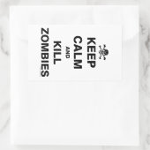 Kalm houden rechthoekige sticker (Tas)