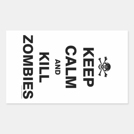 Kalm houden rechthoekige sticker (Voorkant)