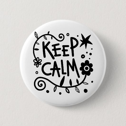 Kalm houden ronde button 5,7 cm (Voorkant)