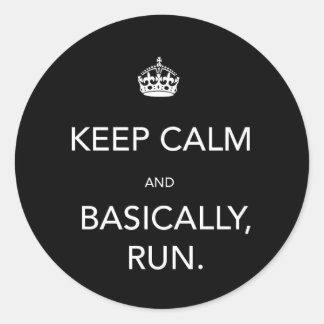 Kalm houden ronde sticker