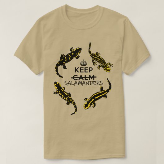 Kalm houden/Salamanders T-shirt (Design voorkant)