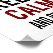 Kalm houden (standaard afbeelding lijst grootte) poster (Hoek)