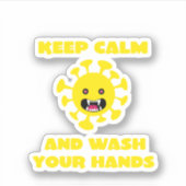 Kalm houden sticker (Voorkant)