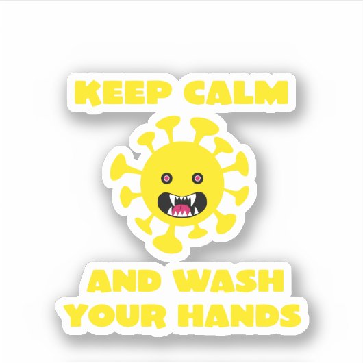 Kalm houden sticker (Voorkant)