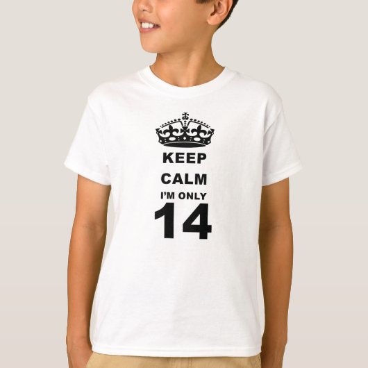 kalm houden tot 14 t-shirt (Voorkant)