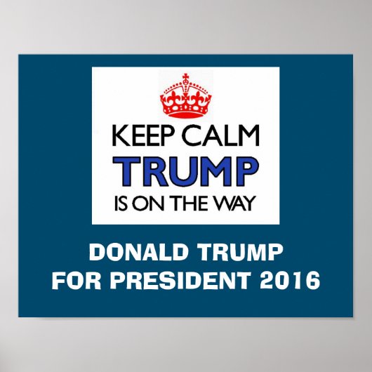 Kalm houden TRUMP Poster (Voorkant)