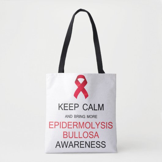 Kalm houden voor Epidermolysis Bullosa Awareness Tote Bag (Voorkant)