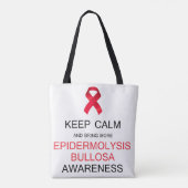 Kalm houden voor Epidermolysis Bullosa Awareness Tote Bag (Achterkant)