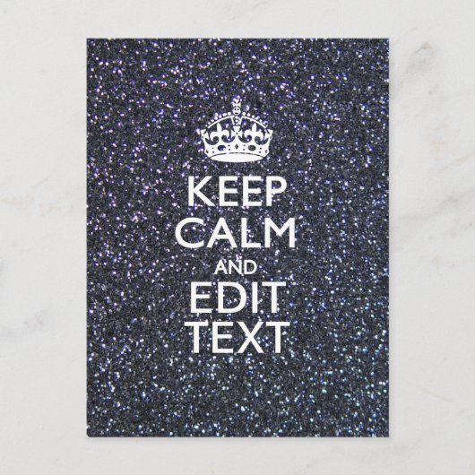 Kalm houden voor Jouw tekst in middernacht stijl Briefkaart (Voorkant)