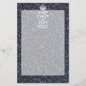 Kalm houden voor Jouw tekst in middernacht stijl Briefpapier (Voorkant)