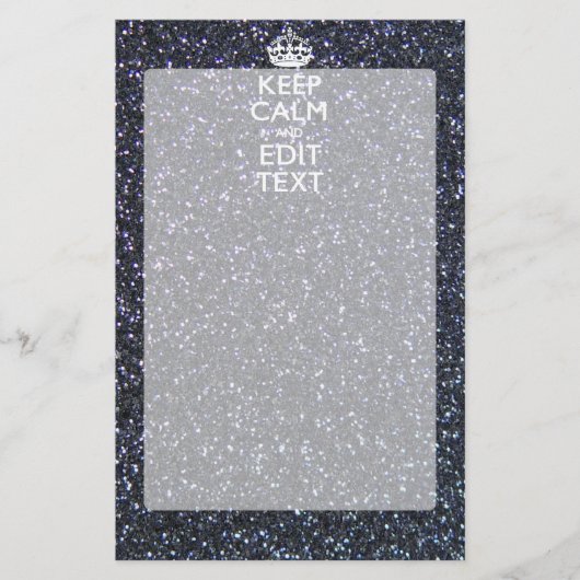 Kalm houden voor Jouw tekst in middernacht stijl Briefpapier (Voorkant)