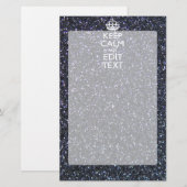 Kalm houden voor Jouw tekst in middernacht stijl Briefpapier (Voorkant / Achterkant)