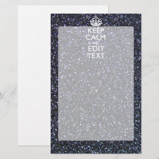 Kalm houden voor Jouw tekst in middernacht stijl Briefpapier (Voorkant / Achterkant)