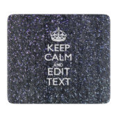 Kalm houden voor Jouw tekst in middernacht stijl Snijplank (Voorkant)