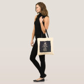 Kalm houden voor Jouw tekst in middernacht stijl Tote Bag (Voorkant (model))