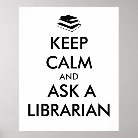Kalm houden Vraag een Librarian Posters Sjabloon B (Voorkant)