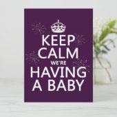 Kalm houden We hebben een Baby (in elke kleur) Kaart (Staand voorkant)