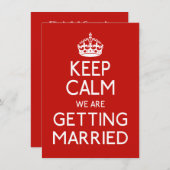 Kalm houden We worden getrouwd - bruiloft Kaart (Voorkant / Achterkant)