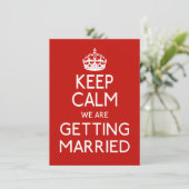 Kalm houden We worden getrouwd - bruiloft Kaart (Staand voorkant)