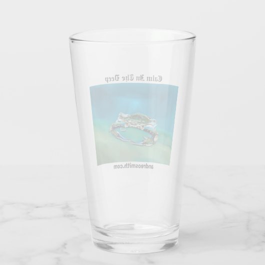 kalm in het diepe - Drink glas (Achterkant)