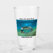 kalm in het diepe - Drink glas (Voorkant)