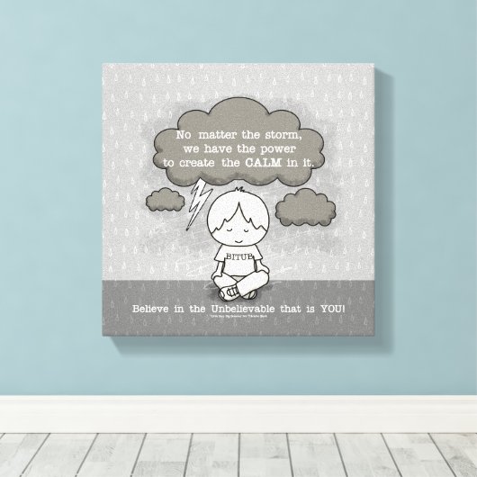 Kalm in het Storm Canvas Afdruk (Insitu (Houten vloer))