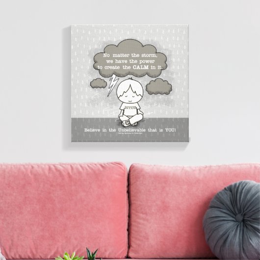 Kalm in het Storm Canvas Afdruk (Insitu (Woonkamer))