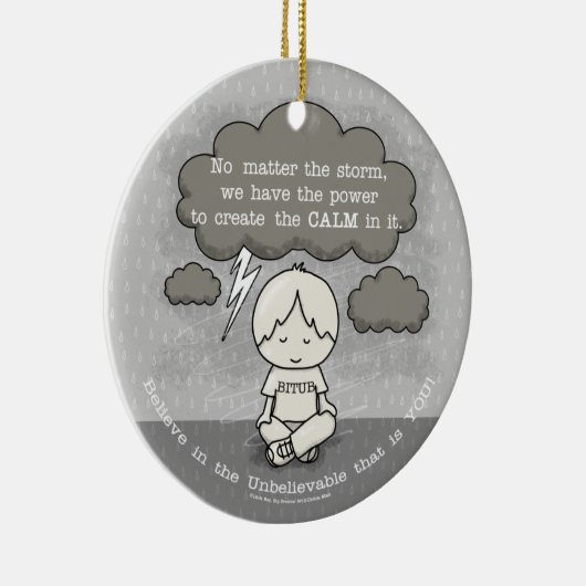 Kalm in het Storm Keramisch Ornament (Rechts)