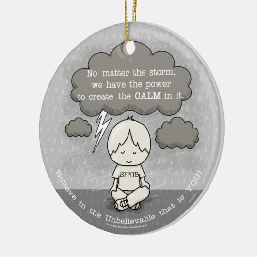 Kalm in het Storm Keramisch Ornament (Links)