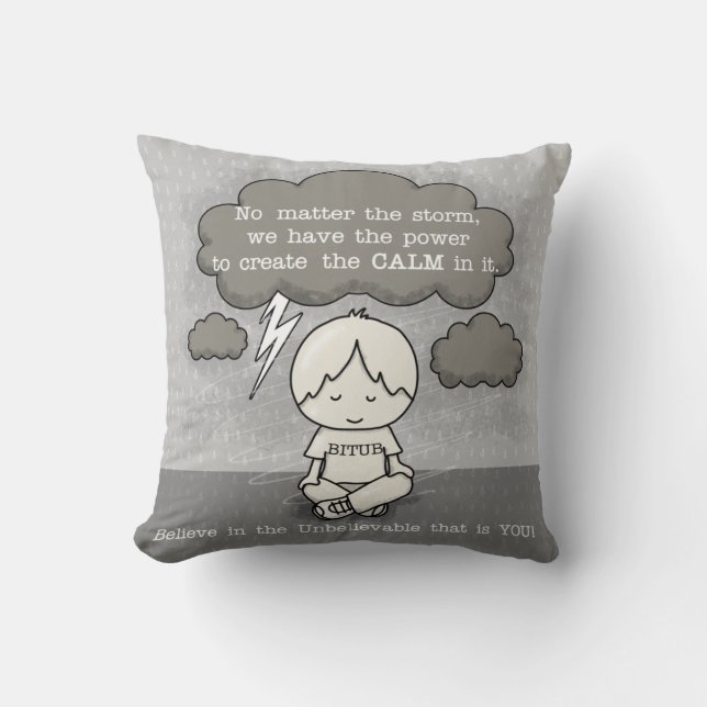 Kalm in het Storm Kussen (Voorkant)