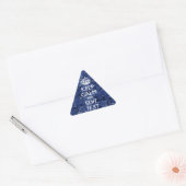 Kalm Jouw tekst houden op Blue Digital Camouflage Sticker (Envelop)