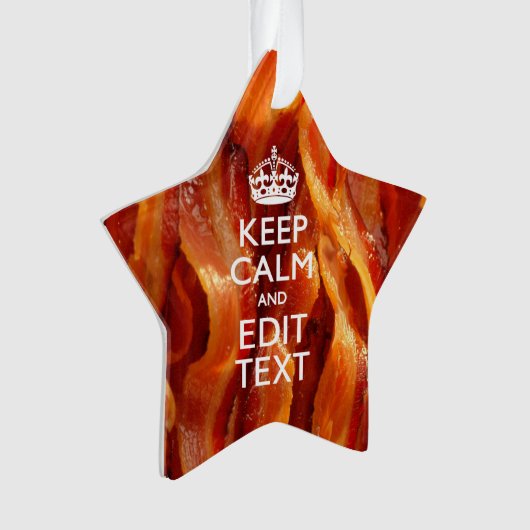 Kalm Jouw tekst houden op de grote bacterie Ornament (voorkant)