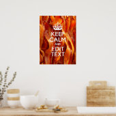 Kalm Jouw tekst houden op de grote bacterie Poster (Keuken)