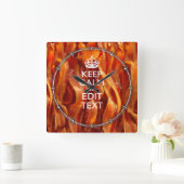 Kalm Jouw tekst houden op de grote bacterie Vierkante Klok (Huis)