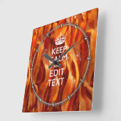 Kalm Jouw tekst houden op de grote bacterie Vierkante Klok (Hoek)