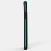 Kalm Jouw tekst houden op turquoise Stripes Accent Case-Mate iPhone Case (Achterkant/rechts)