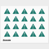 Kalm Jouw tekst turquoise Stripes Sticker (Vel)