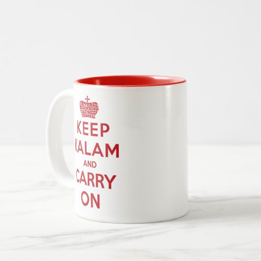 Kalm/Kalam Apologetics Coffee Mok (Voorkant links)