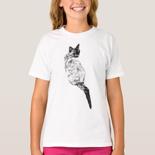 Kalm kat, zachte verzorging t-shirt (Voorkant)