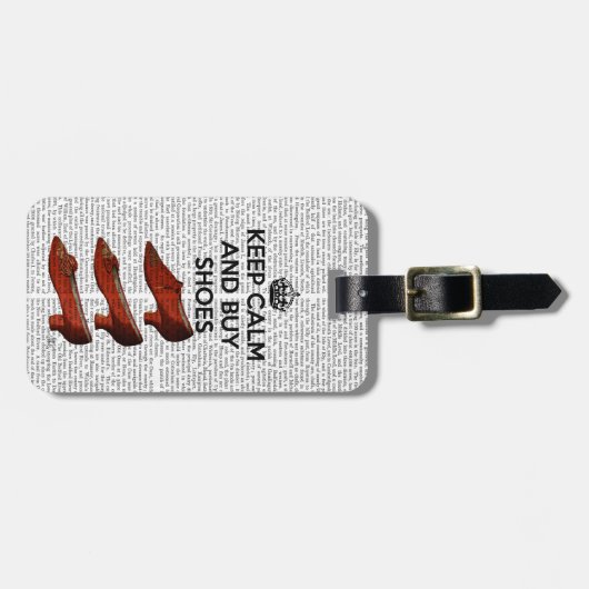 Kalm Koopschoenen houden Bagagelabel (Voorkant horizontaal)