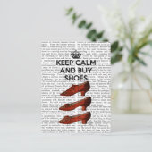 Kalm Koopschoenen houden Briefkaart (Staand voorkant)