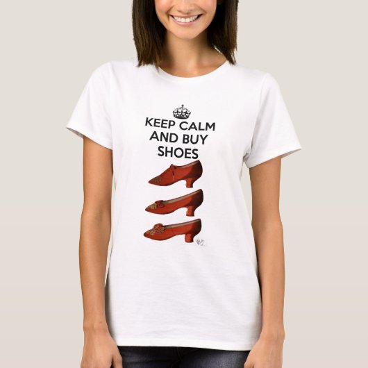 Kalm Koopschoenen houden T-shirt (Voorkant)