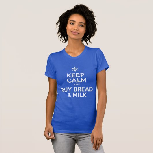 Kalm kopen brood en melk houden (OP DARK) T-shirt (Voorkant volledig)