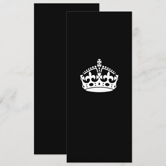 Kalm kroonplaat houden op Solid Black (Voorkant / Achterkant)