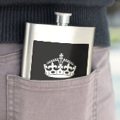 Kalm kroonplaat houden op Solid Black Flacon (Voorbeeld)