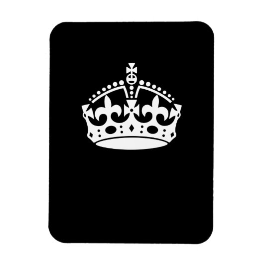 Kalm kroonplaat houden op Solid Black Magneet (Verticaal)