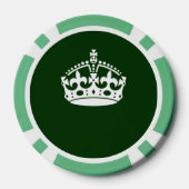 Kalm kuit houden op bosgroen decor poker chips (Achterkant)