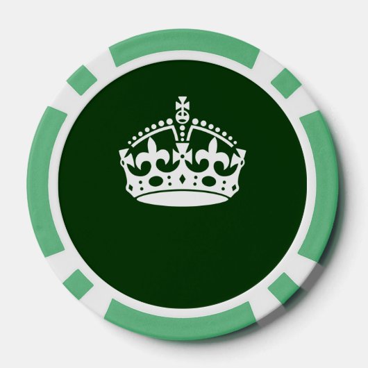 Kalm kuit houden op bosgroen decor poker chips (Achterkant)