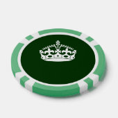 Kalm kuit houden op bosgroen decor poker chips (Enkel)