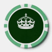 Kalm kuit houden op bosgroen decor poker chips (Voorkant)